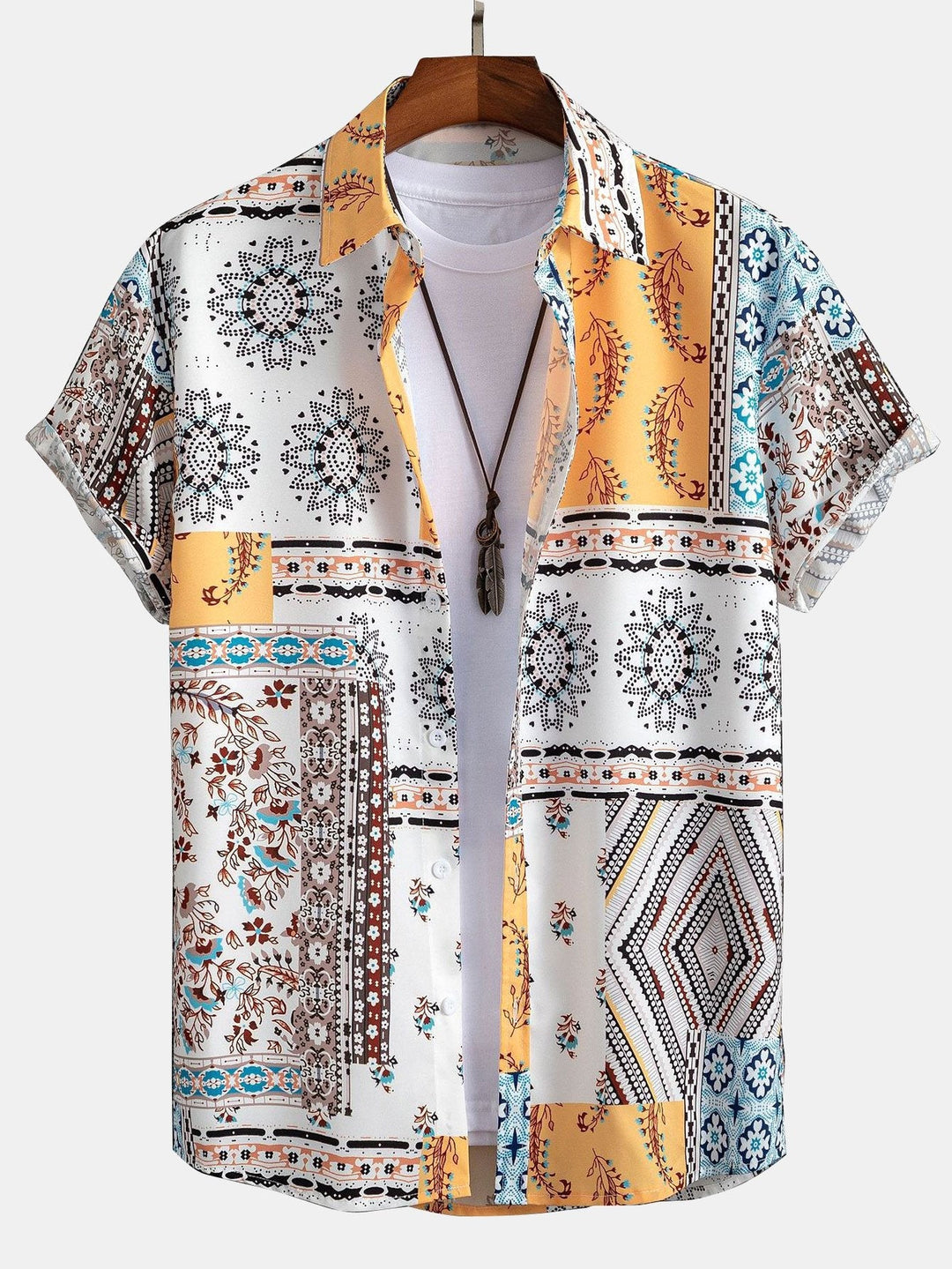 Completo Estivo con Camicia a Stampa Foulard e Pantaloncini