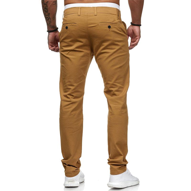 Pantaloni Casual da Uomo a Tinta Unita Slim Fit