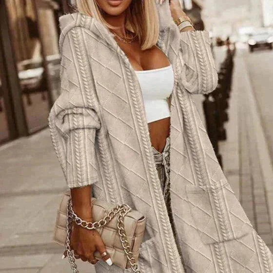 Jelone | Cardigan Lungo con Cappuccio