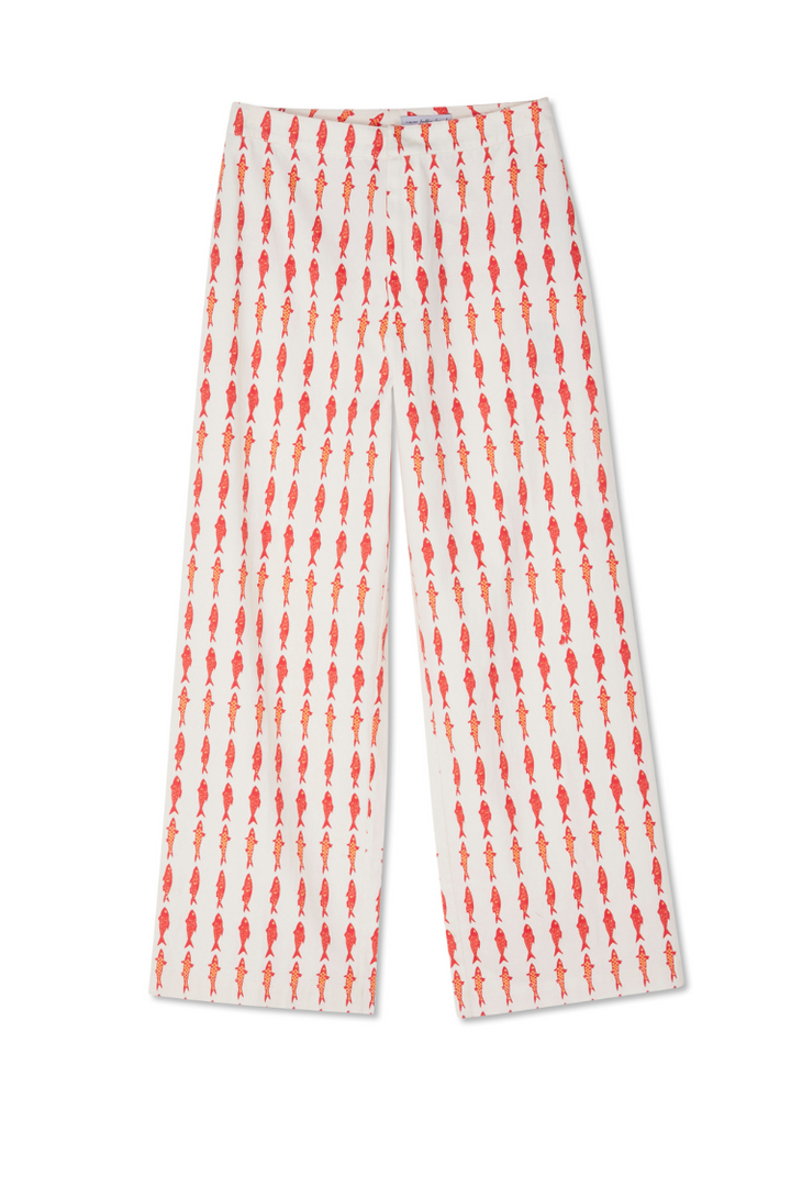 Pantaloni Estivi a Vita Alta con Elastico Posteriore – Stampa Portafortuna