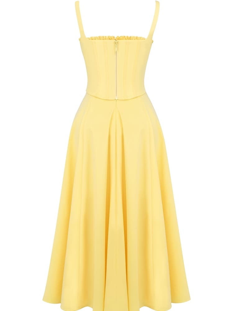 Marily | Abito Midi in Cotone con Corsetto Rimovibile