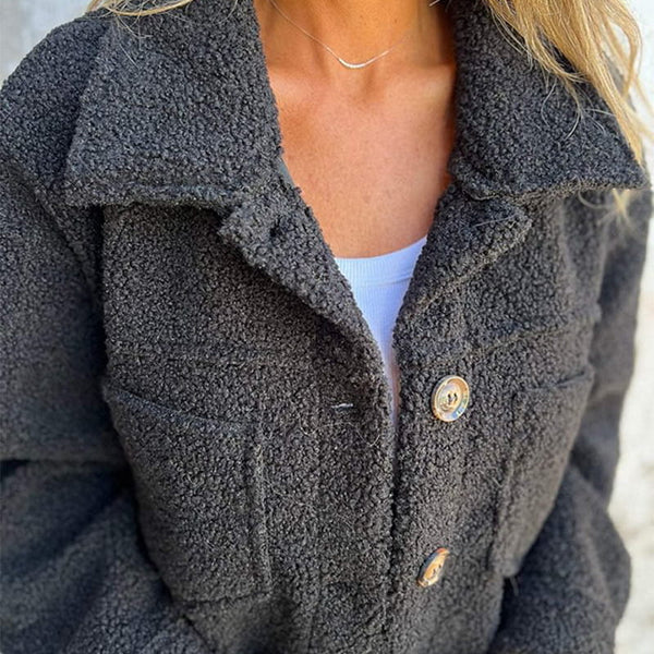 Renata - Giacca corta in lana con revers